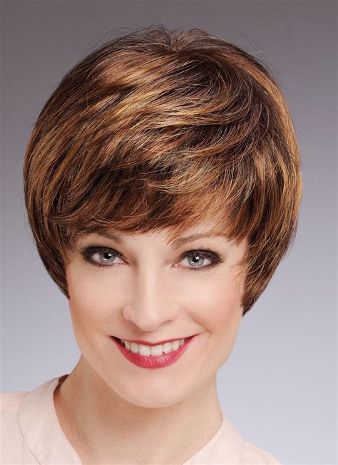 Light Brown Boy Cut Women Short Straight Synthetic Hair Wigs