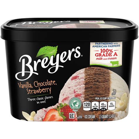 Breyers Vanilla Chocolate Strawberry Ice Cream, 48 oz - Walmart.com - Walmart.com