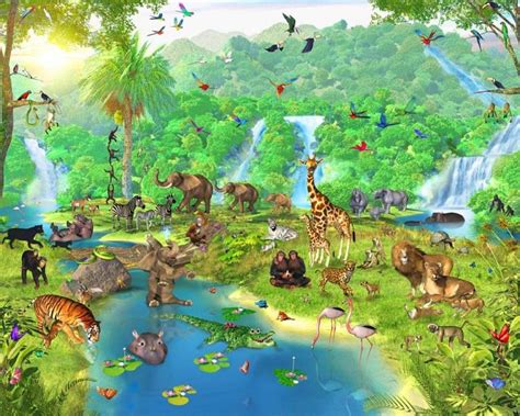 Jungle Animal Wallpaper - WallpaperSafari