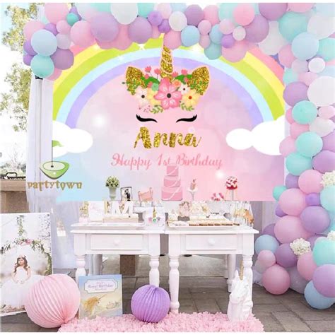 Unicorn Happy Birthday Party Decor Photo Background Poster | Shopee Philippines