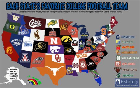 Each State's Favorite College Football team - KeaneyBlue - The URI ...