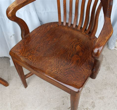 Bargain John's Antiques | Pair of Oak Antique Captain Arm Chairs - Bargain John's Antiques