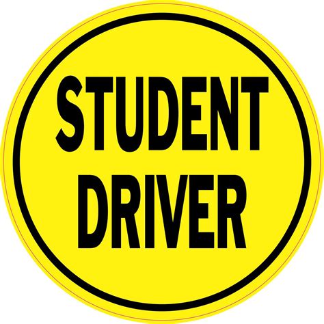 StickerTalk Student Driver Vinyl Sticker, 5 inches x 5 inches