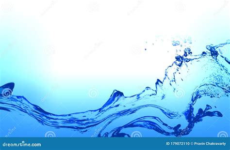 Water Splash or Bubbles on Blue Water. Water Textured Background Stock Photo - Image of beauty ...