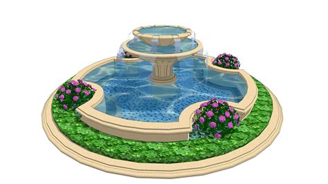 European Fountain Landscape-Sketchup 3D Models(Best Recommanded!!) - 【Free CAD Download World ...