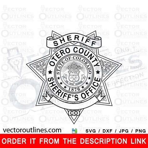 Otero County Colorado Sheriff Office badge svg dxf cnc laser | Etsy