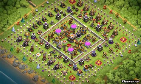 [Town Hall 11] Th11 Spawn Base - forces the obstacles to the edge of ...