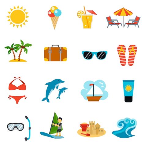 Free Vector | Summer Icons Set