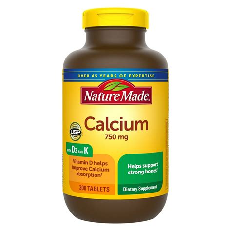 Product Of Nature Made 750mg Calcium Tablets 300 ct. - Walmart.com - Walmart.com