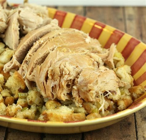 Slow Cooker Turkey and Stuffing - an easy crock pot recipe | Slow cooker turkey, Crockpot turkey ...