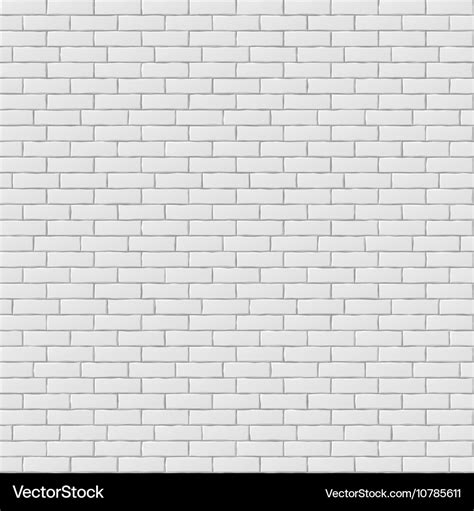 White blank brick wall seamless pattern texture Vector Image