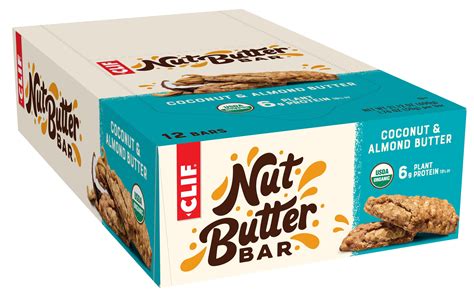 CLIF Nut Butter Bar - Organic Snack Bars - Coconut Almond Butter - 1.76 Ounce Bars - 12 Count ...