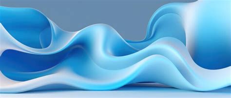 Premium AI Image | Elegant 3D abstract with light blue shapes