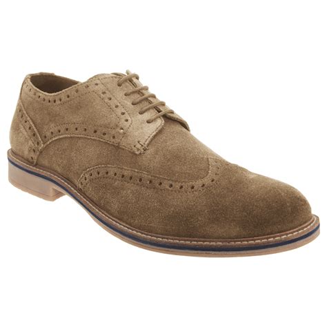 Roamers Mens Real Suede Leather 5 Eye Lace up Brogue Casual Oxford /Shoes