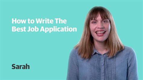 How to write the best job application - YouTube