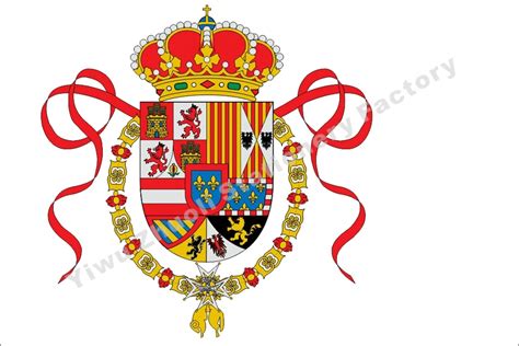 Spanish Empire 1701 Flag 150X90cm (3x5FT) 120g 100D Polyester Double ...