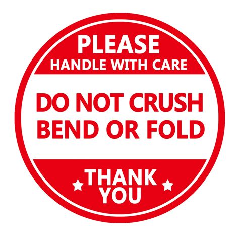 Buy Do not Crush Bend or Fold Shipping Handling Stickers Labels,Shipping Warning Stickers for ...