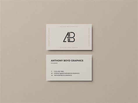 Free Plain Business Card Mockup (PSD)