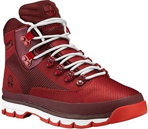 Timberland Mens EURO Hiker Jacquard Hiking Boot Medium Red/Haute Red Size 8 * Learn more by ...