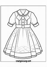 Dress Coloring Pages 40 Free PDF Printables  Crafty Cici Joy sketch template