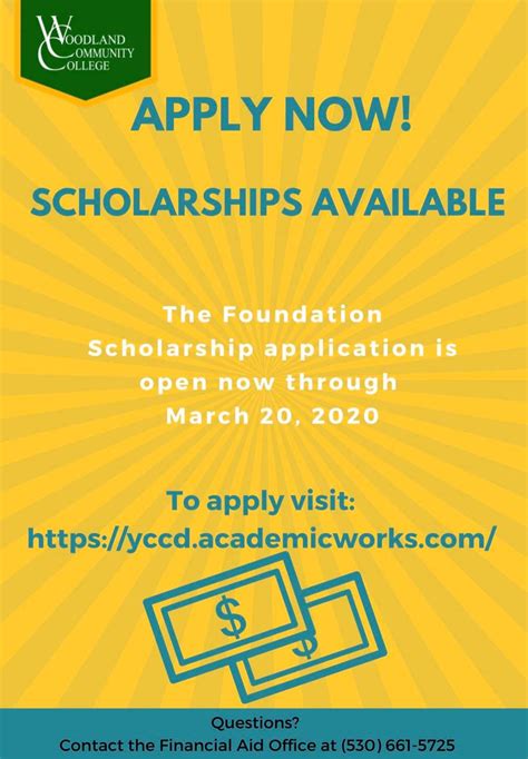 Scholarships available now! 💵... - Woodland Community College