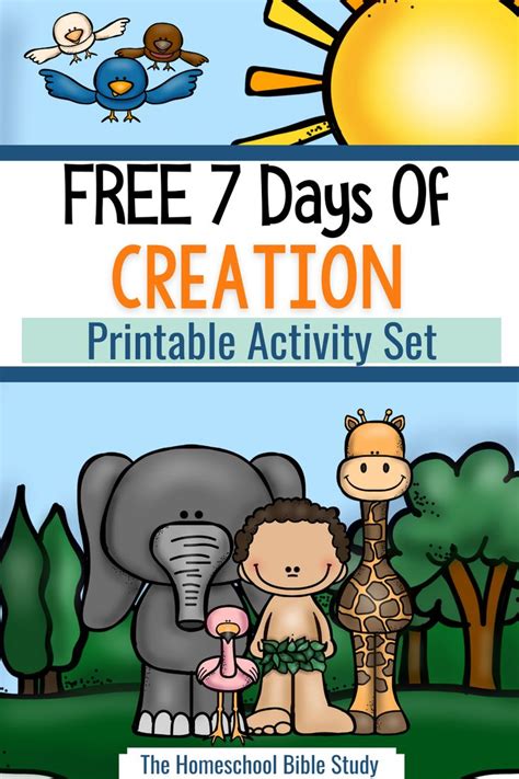 FREE Printable - 7 Days Of Creation Activity | Bible activities for kids, Creation activities ...