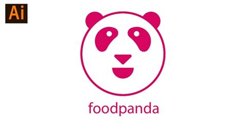 How to draw Foodpanda Logo in Illustrator - YouTube