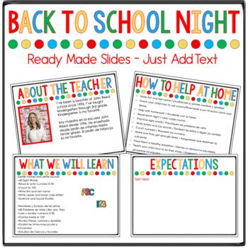 Back to School Night Presentation Slides by Time 4 Kindergarten | TpT