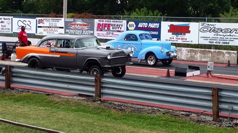 Bunker hill dragstrip 55 gasser - YouTube