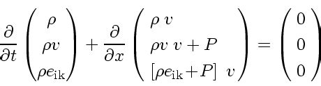 1.5.1 1D Euler equations in conservation form