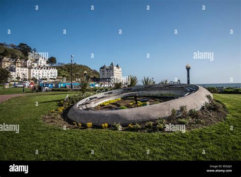 Llandudno Promenade Clock Stock Photo - Alamy