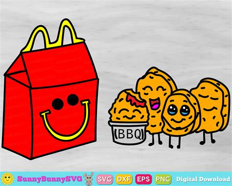 Chicken Nuggets Happy Meal Svg Chicken Tenders Svg Kawaii ...