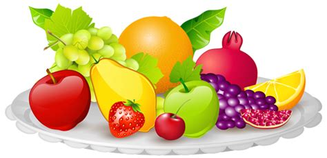 Plate with Fruits PNG Clipart Image | Food clipart, Fruit clipart, Fruits images