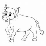 Coloriage De boeuf Isolé Pour Les Enfants  Vecteur Premium sketch template
