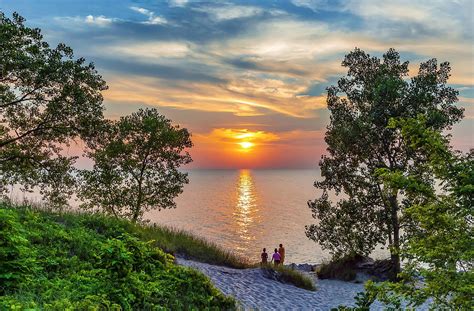 Sunset over Lake Michigan Photograph by Tom Fitzsimmons