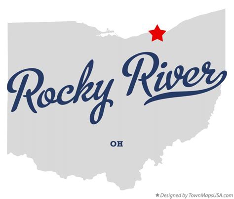 Map of Rocky River, OH, Ohio