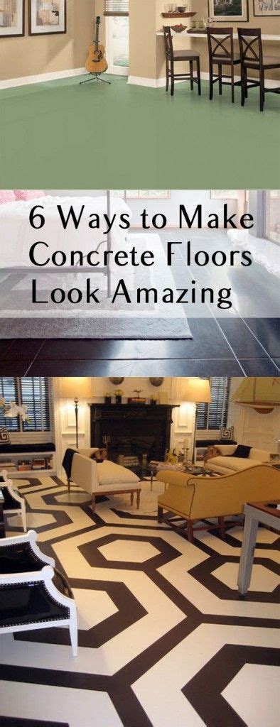 6 Ways to Make Concrete Floors Look Amazing | Concrete floors diy, Diy flooring, Cheap flooring