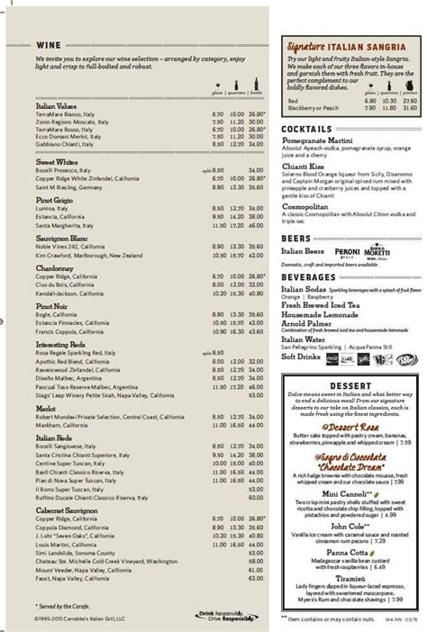 Carrabba's Menu Prices