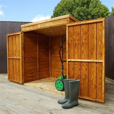 5ft x 3ft WOODEN GARDEN STORAGE SHED PRESSURE TREATED TOOL MOWER WOOD ...