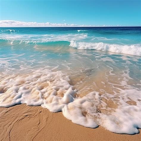 Premium AI Image | seascape background with waves