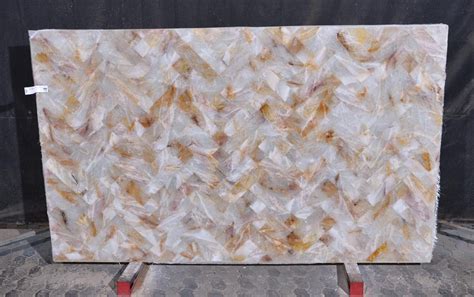 Exclusive Crystal Quartzite Stone Slabs Polished White Quartzite Slabs