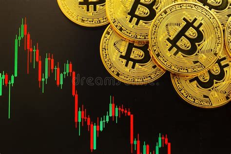 Bitcoin Cryptocurrency Gold Coin. Trading on the Cryptocurrency Exchange. Trends in Bitcoin ...