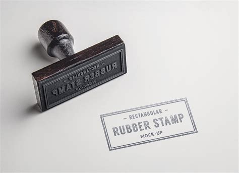 Free Photorealistic Rubber Stamp Mockup PSD - Good Mockups