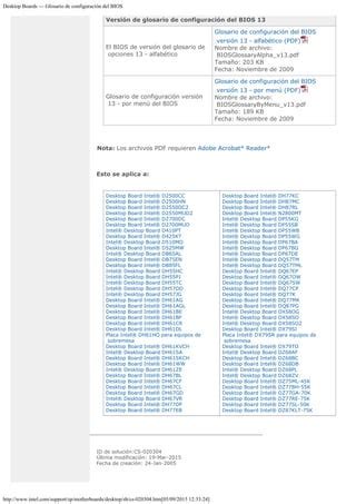 01 glosario de opciones de configuración del bios | PDF | Descarga Gratuita