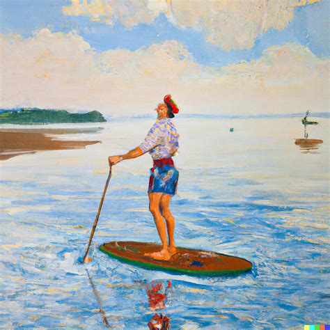 Paddle Boarder #1 Digital Art by AI X Art - Fine Art America