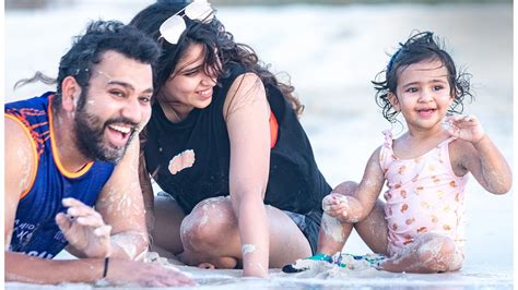 IPL 2020: PICS - Mumbai Indians enjoy family beach time; Rohit Sharma clicked with daughter and wife