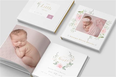 10x10 Baby Girl Photo Album Template | Creative Stationery Templates ...