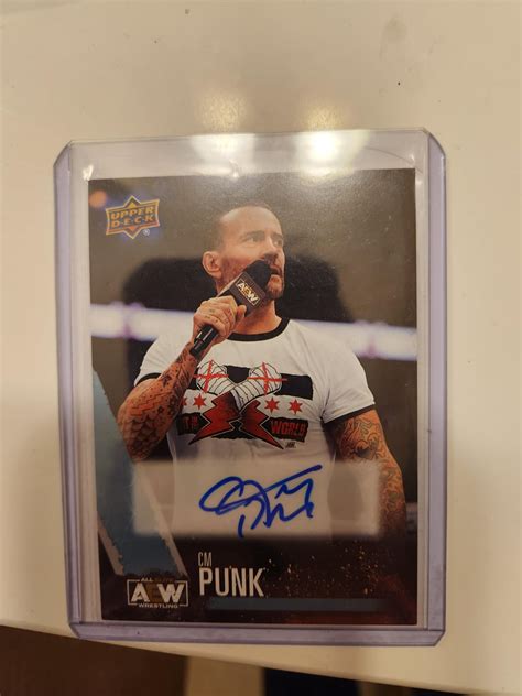 first aew hobby box! CM punk autograph : r/Wrasslin