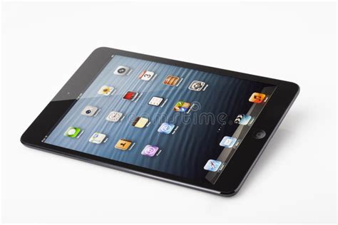 IPad Mini on White Background Editorial Stock Photo - Image of studio ...