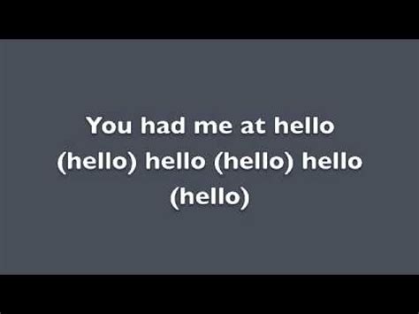 Beyonce-Hello (Lyrics) - YouTube